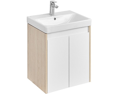 Тумба под раковину Aquaton Сканди Doors 55 1A278801SDB20 Белый глянец, Дуб верона Тумба под раковину Aquaton Сканди Doors 55 1A278801SDB20 Белый глянец, Дуб верона