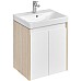 Тумба под раковину Aquaton Сканди Doors 55 1A278801SDB20 Белый глянец, Дуб верона