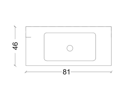 Раковина Boheme Armadi Art Vallessi 80 838-080-A Антрацит