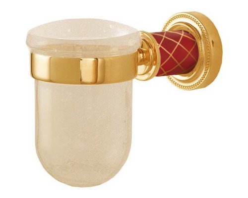 Стакан для зубных щеток Boheme Murano 10904-R-G Золото Рубиновый