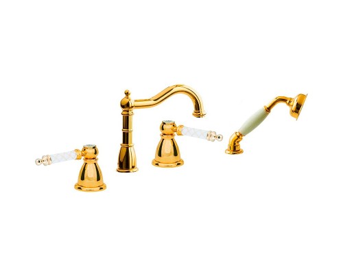 Смеситель на борт ванны Boheme Tradizionale Oro 395-MR-W Золото