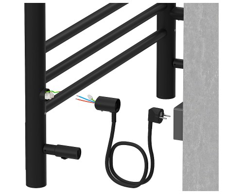 Электрический полотенцесушитель Aquatek Пандора П10 500x900 AQ EL RPC1090BL Черный муар