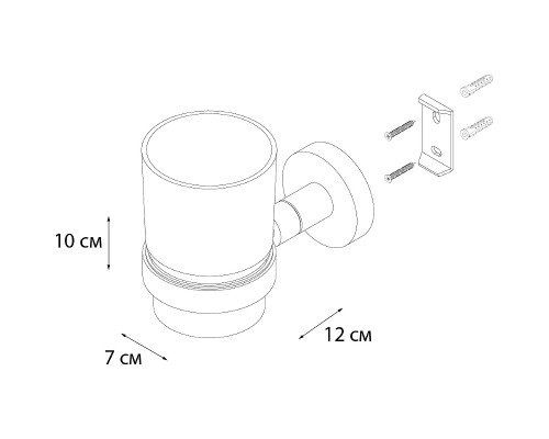 Стакан для зубных щеток Fixsen Comfort Black FX-86006 Черный матовый