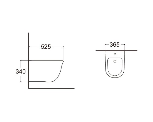 Биде Aquatek Классик AQ1160-00 подвесное Белое