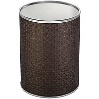 Ведро для мусора Geralis M-PCH-B Punto Шоколад, кант Хром, 3 л