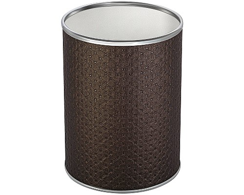 Ведро для мусора Geralis M-PCH-B Punto Шоколад, кант Хром, 3 л