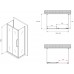 Душевой уголок Abber Schwarzer Diamant 160x80 профиль Черный стекло матовое
