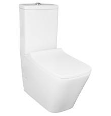 Унитаз компакт Azario Quadro AZ-2175 Белый с бачком и сиденьем Микролифт