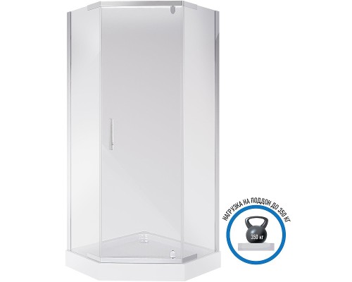 Душевой уголок Niagara Eco 100х100 NG-010-14D профиль Хром стекло прозрачное