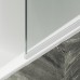 Шторка на ванну Maybah Glass 300x1400 в узком профиле Белый стекло сатиновое