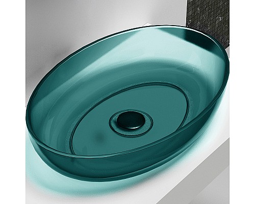 Раковина-чаша Abber Kristall 60 AT2801Aquamarin Бирюзовая