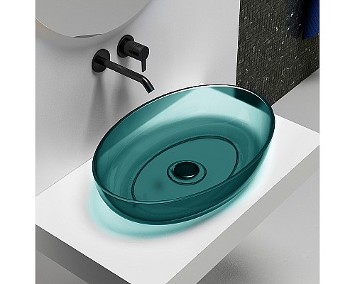 Раковина-чаша Abber Kristall 60 AT2801Aquamarin Бирюзовая