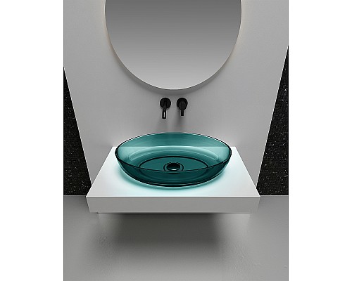 Раковина-чаша Abber Kristall 60 AT2801Aquamarin Бирюзовая