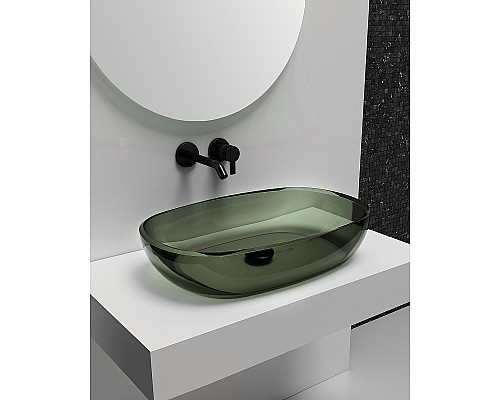 Раковина-чаша Abber Kristall 60 AT2805Vesuvian Оливковая