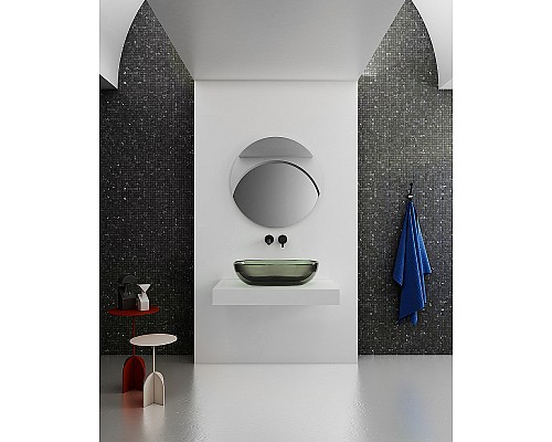 Раковина-чаша Abber Kristall 60 AT2805Vesuvian Оливковая