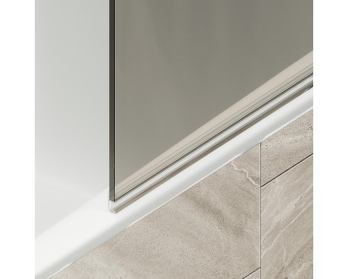 Шторка на ванну Maybah Glass MGV-601-2 400x1400 поворотная на монопетле Бронза стекло бронзовое