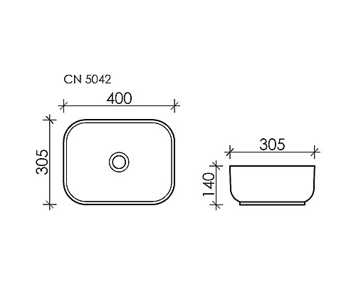 Раковина-чаша Ceramicanova Element 40 CN5042 Белая
