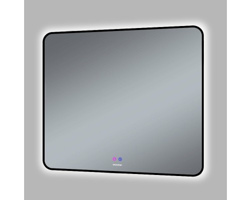 Зеркало Grossman Elegans-норма Black 90 1790802 с подсветкой Черное с сенсорным выключателем и подогревом