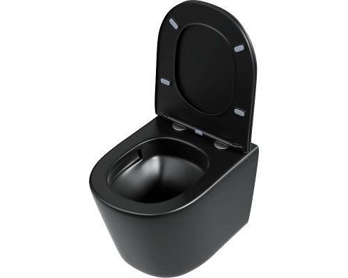 Унитаз Grossman Tornado GR-4477BMSQ подвесной Черный матовый с сиденьем Микролифт