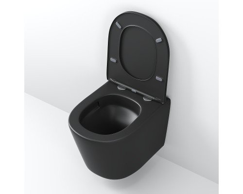 Унитаз Grossman Tornado GR-4477BMSQ подвесной Черный матовый с сиденьем Микролифт