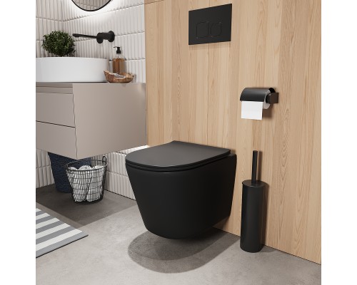 Унитаз Grossman Tornado GR-4477BMSQ подвесной Черный матовый с сиденьем Микролифт