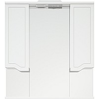 Зеркало со шкафом Corozo Мирра 75/С SD-00001516 с подсветкой Белое с механическим выключателем