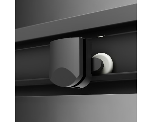 Комплект душевого уголка с душевой системой и аксессуарами AM.PM Gem 90x90 WK90EO профиль Черный матовый стекло прозрачное