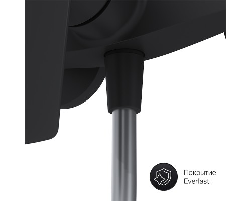 Комплект душевого уголка с душевой системой и аксессуарами AM.PM Gem 90x90 WK90EO профиль Черный матовый стекло прозрачное