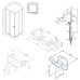 Комплект душевого уголка с душевой системой и аксессуарами AM.PM Gem 90x90 WK90EO профиль Черный матовый стекло прозрачное