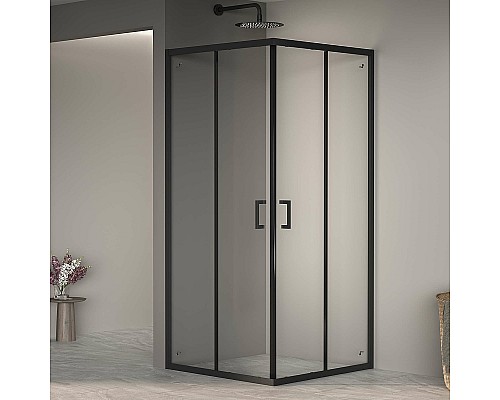 Душевой уголок RGW Passage PA-030B 90x90 3508103099-14 профиль Черный стекло прозрачное