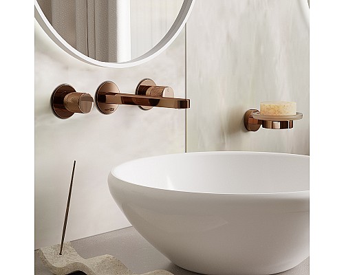 Смеситель для раковины WasserKRAFT Paar 8845 Розовое золото