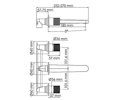 Смеситель для раковины WasserKRAFT Paar 8845 Розовое золото