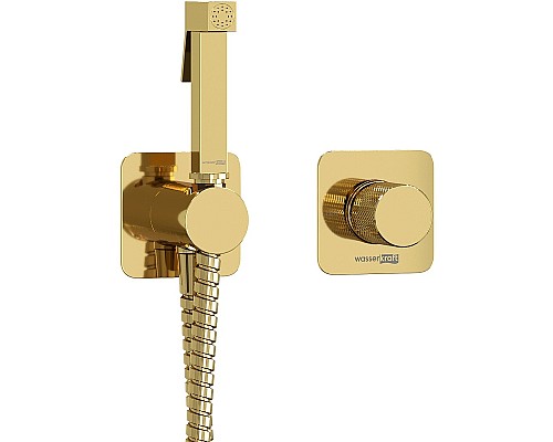 Гигиенический душ со смесителем WasserKRAFT Ems A7651.280.238.216 Золото глянцевое