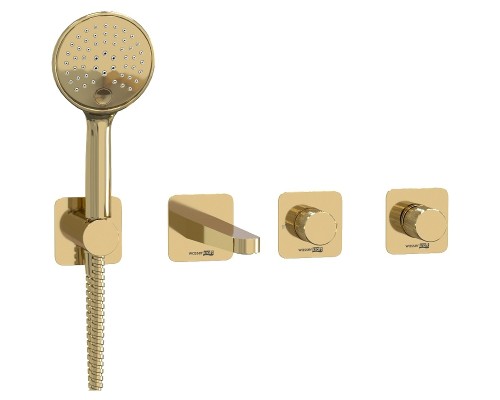 Смеситель для ванны WasserKRAFT Ems A7651.303.305.280.197.207 Золото глянцевое