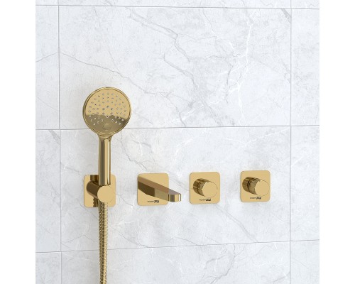 Смеситель для ванны WasserKRAFT Ems A7651.303.305.280.197.207 Золото глянцевое