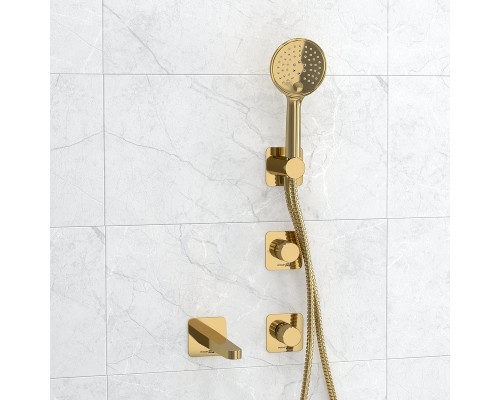 Смеситель для ванны WasserKRAFT Ems A7651.303.305.280.197.207 Золото глянцевое