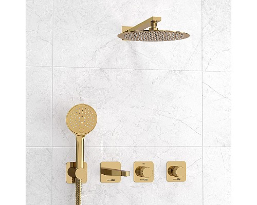 Душевая система WasserKRAFT Ems A7651.304.305.183.208.280.197.207 Золото глянцевое