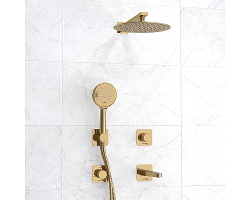 Душевая система WasserKRAFT Ems A7651.304.305.183.208.280.197.207 Золото глянцевое