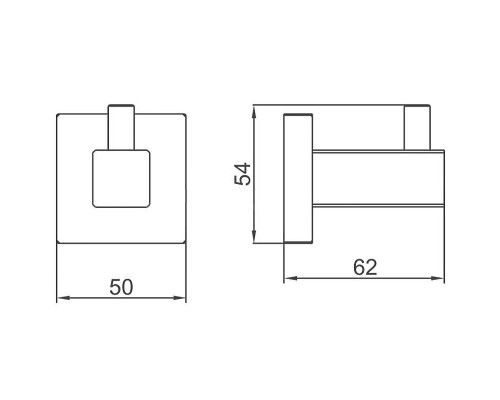 Крючок D-Lin D281222 Черный матовый