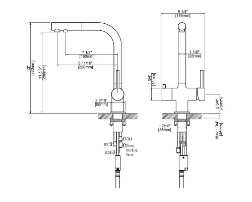 Смеситель для кухни Timo Saona 2356/16FL Белый матовый