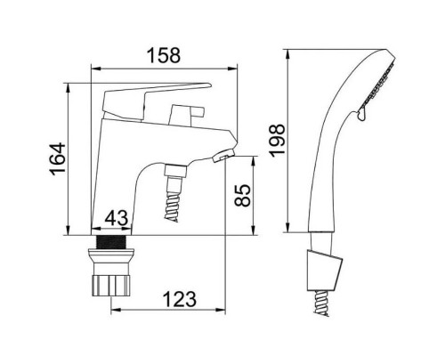 Смеситель для раковины D-Lin D131302-2 Хром