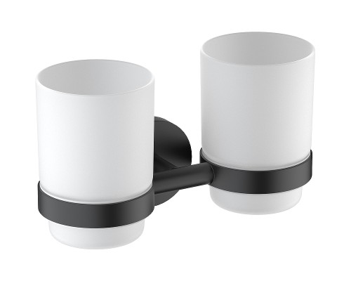 Стакан для зубных щеток Timo Saona 13034/03 двойной Черный матовый