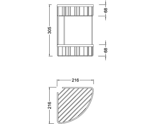 Полка корзина Timo Saona 13082/00 угловая Хром