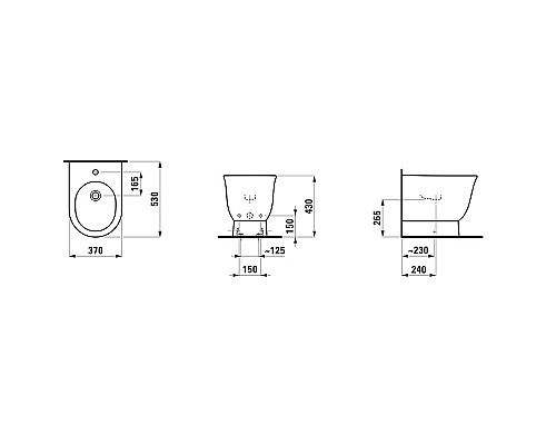 Биде Laufen New Classic 8.3285.1.000.302.1 Белое