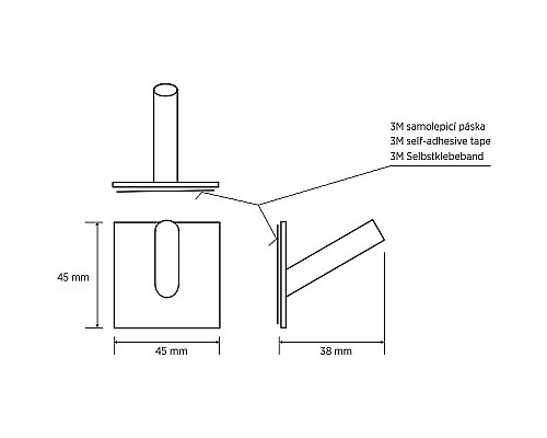 Крючок Bemeta Easy 163106265 Нержавеющая сталь матовая