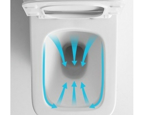 Унитаз компакт CeramaLux TR2170 с бачком и сиденьем Микролифт