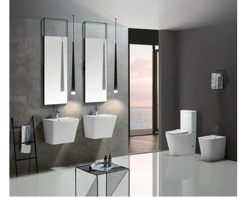 Унитаз компакт CeramaLux TR2170 с бачком и сиденьем Микролифт