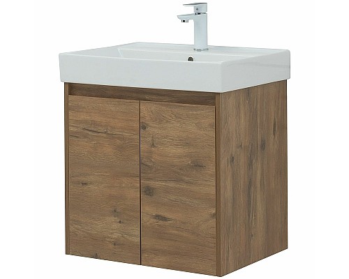 Тумба с раковиной Aquanet Nova Lite 60 302525 подвесная Дуб рустикальный