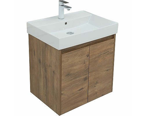 Тумба с раковиной Aquanet Nova Lite 60 302525 подвесная Дуб рустикальный