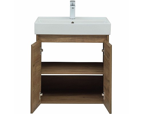 Тумба с раковиной Aquanet Nova Lite 60 302525 подвесная Дуб рустикальный